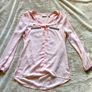 Pink Dress Shirt Blouse